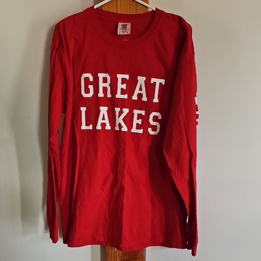 Comfort Colors Red Long Sleeve "Great Lakes" Tee